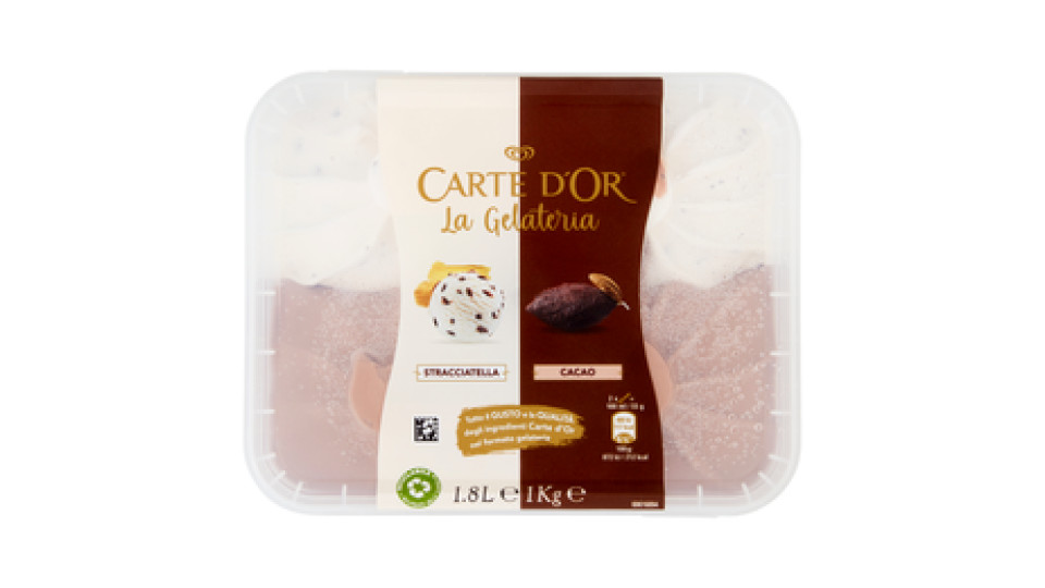 Carte d'Or La Gelateria Stracciatella - Cacao - Fiordilatte - Nocciola 1000 g