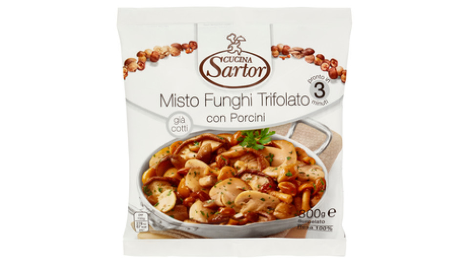 Cucina Sartor Misto Funghi Trifolato con Porcini Surgelato