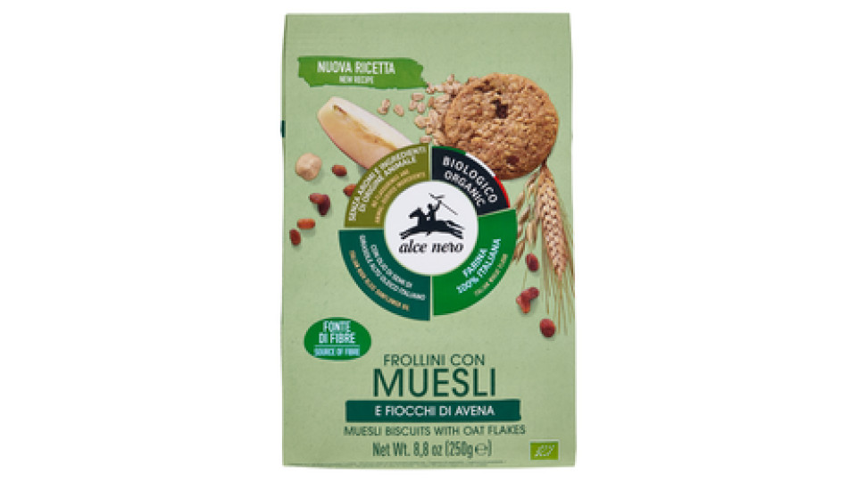 Alce nero Frollini con Muesli con Fiocchi di Avena Bio