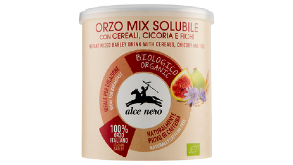 alce nero Orzo Mix Solubile con Cereali, Cicoria e Fichi