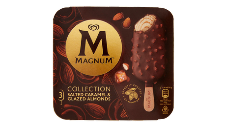 Magnum Collection Salted Caramel & Glazed Almonds 3 Gelati 222 g