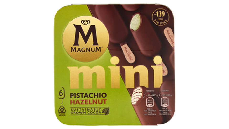 Magnum mini Pistacchio Hazelnut 6 Gelati 256,5 g