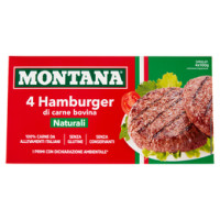 Montana 4 Hamburger naturali surgelati