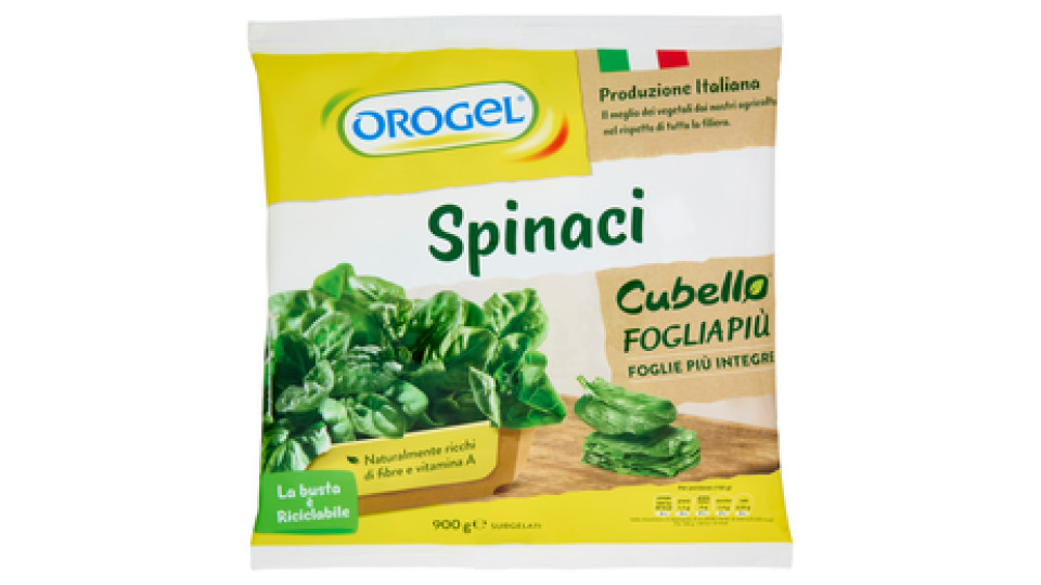 Orogel Cubello Spinaci Foglia Più Surgelati