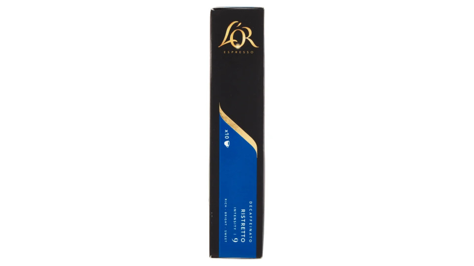 L’OR Espresso caffè Decaffeinato Ristretto - Intensità 9 - Capsule in Alluminio compatibili con macchine Nespresso®* - Confezione da
