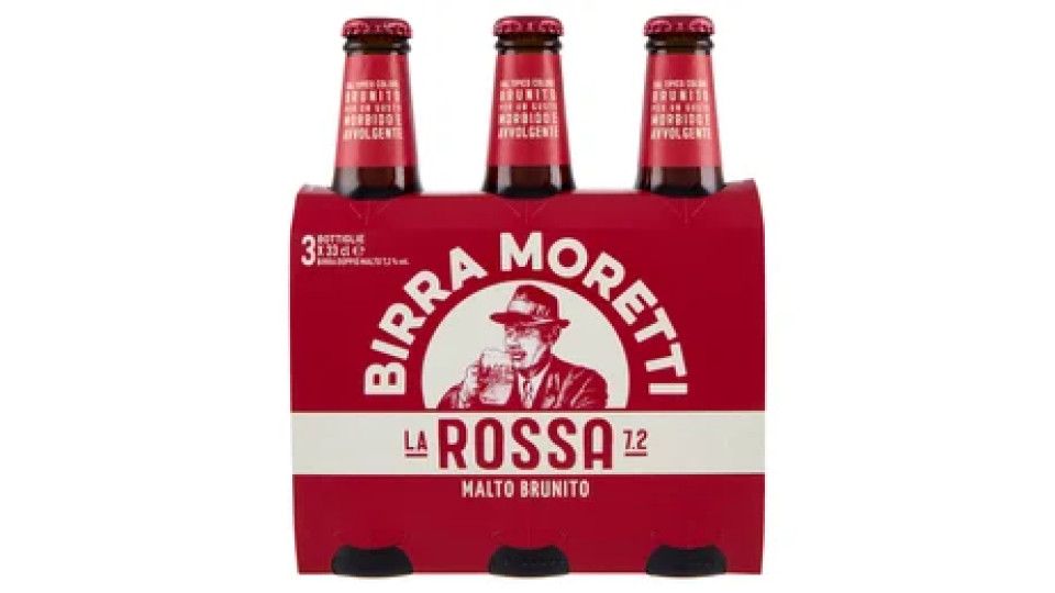 Moretti Birra La Rossa Ml.330 (Pacco Da 3)