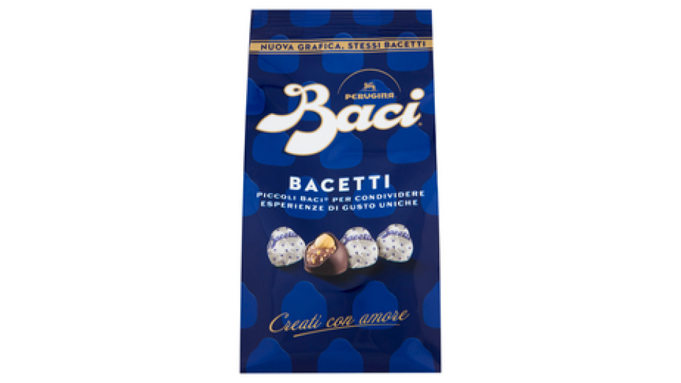 BACI PERUGINA Bacetti Cioccolatini ripieni al Gianduia e Nocciola intera sacchetto 330 g