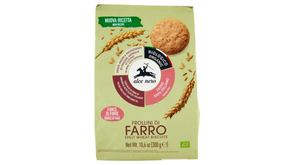 Frollini di farro con gocce di cioccolato Alce Nero