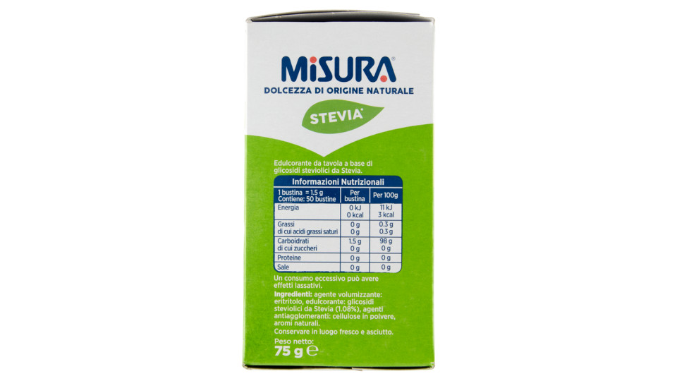 Misura, Stevia dolcificante 40 bustine