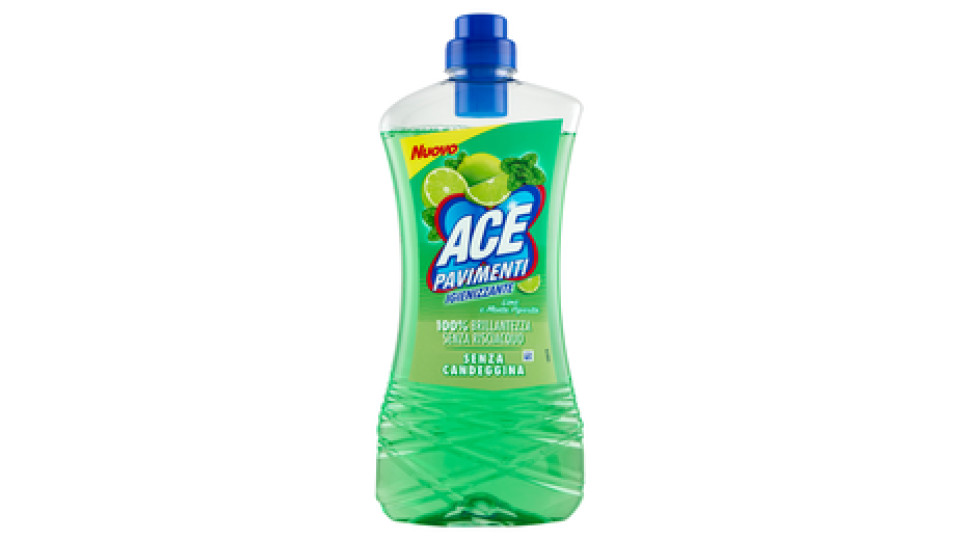 Ace Pavimenti Igienizzante Lime e Menta Piperita Senza Candeggina 1 L