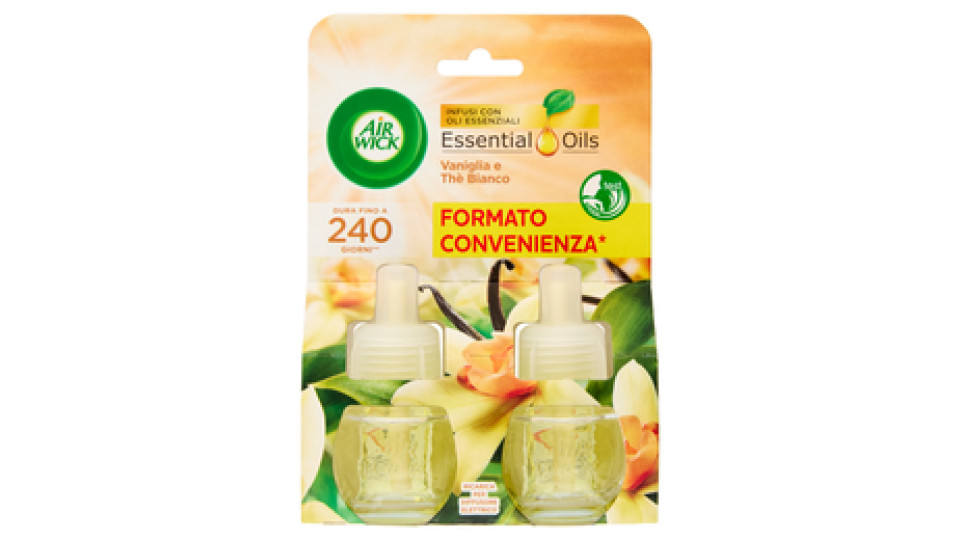 Air Wick Ricarica per Diffusore Elettrico, Vaniglia e Thè Bianco
