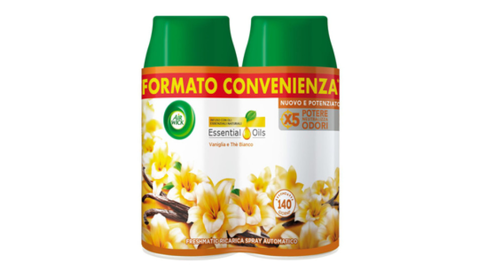 Air Wick, Freshmatic max ricarica spray vaniglia e thè bianco
