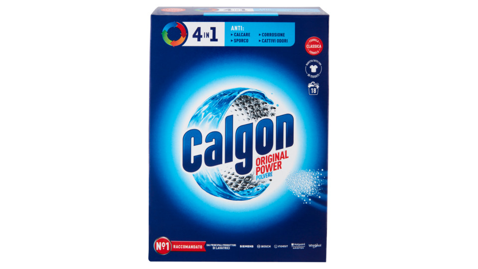 Calgon Original Power Polvere 4in1 Anticalcare lavatrice 900 gr