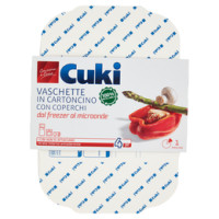 Cuki, vaschette in cartoncino con coperchi 1 porzione