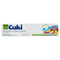 Cuki Conserva Sacchetti Apri & Chiudi Ermetici Grandi (10 Pezzi - 3l - 27 X 25 Cm)
