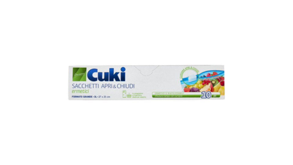 Cuki Sacchetti Apri & Chiudi Ermetici con Cursore Grandi