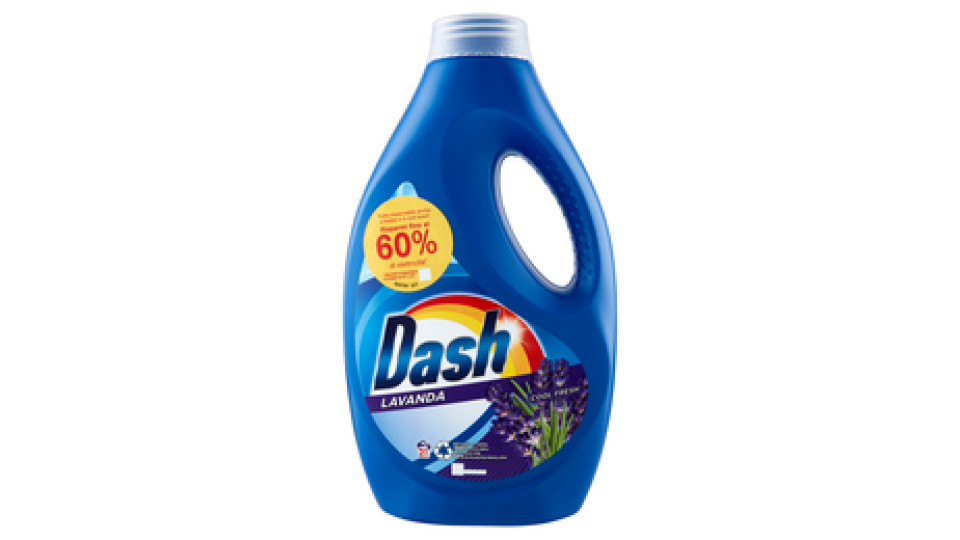 Dash Detersivo Liquido Lavatrice Lavanda 23 Lavaggi + 3 Gratis =