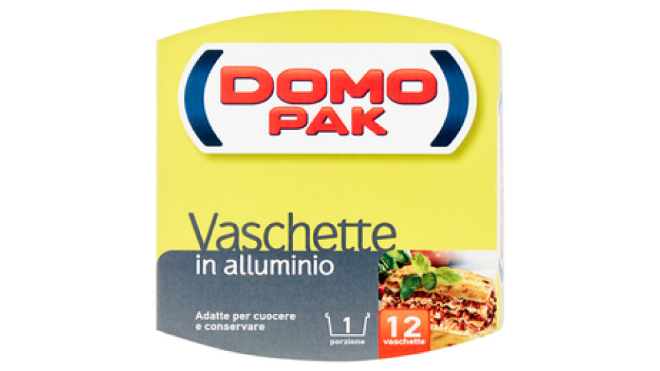 Domopak Vaschette in alluminio 1 porzione