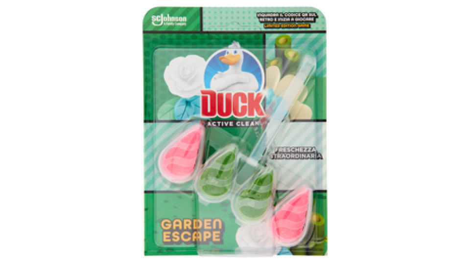 Duck Active Clean - Tavoletta Igienizzante WC, Fragranza Fresia&Peonia, 36 g