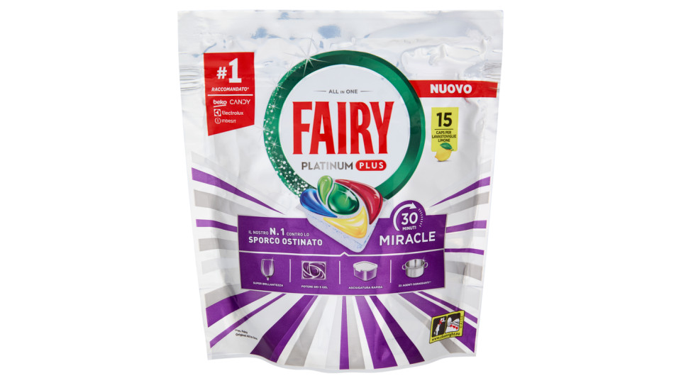 Fairy Platinum Detersivo in Caps per Lavastoviglie, Confezione da