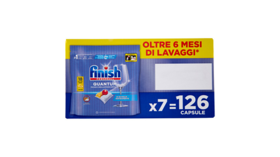 Finish Quantum Max Pastiglie Lavastoviglie, Limone