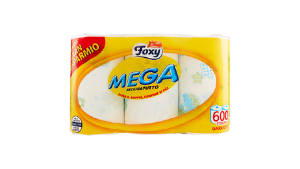 Foxy Mega Asciugatutto 2 veli decorato
