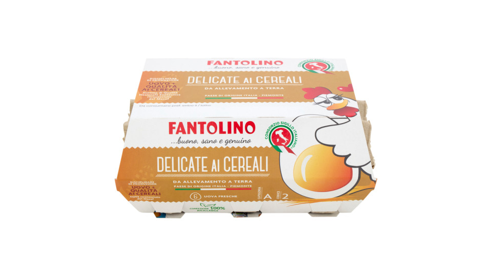 Uova Fantolino Delicato Cascina Uova da Allevamento a Terra 6 uova fresche