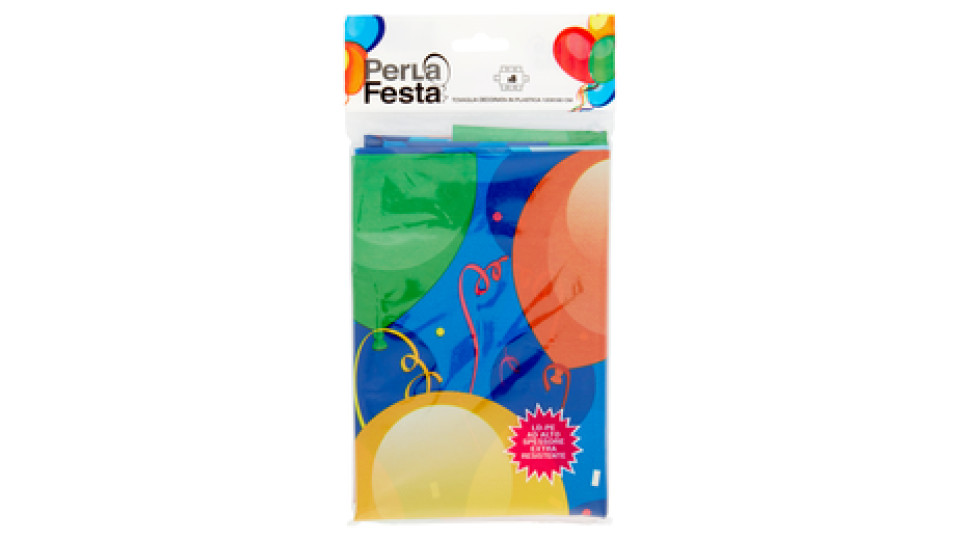 PerLa Festa Tovaglia decorata in plastica 120x180 cm Palloncini