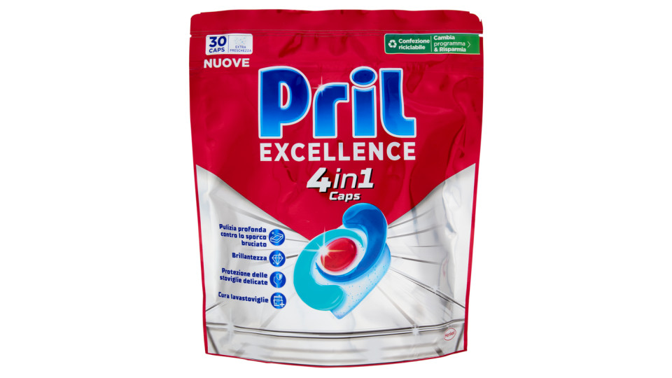 PRIL Excellence 4in1 Caps 30pz (543g)