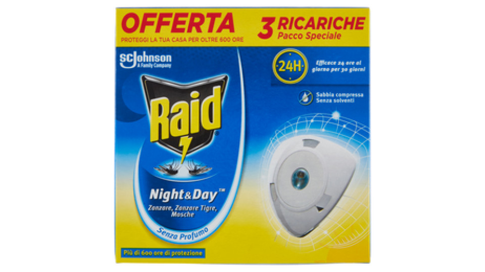 Raid Night & day Trio Zanzare, Zanzare Tigre, Mosche