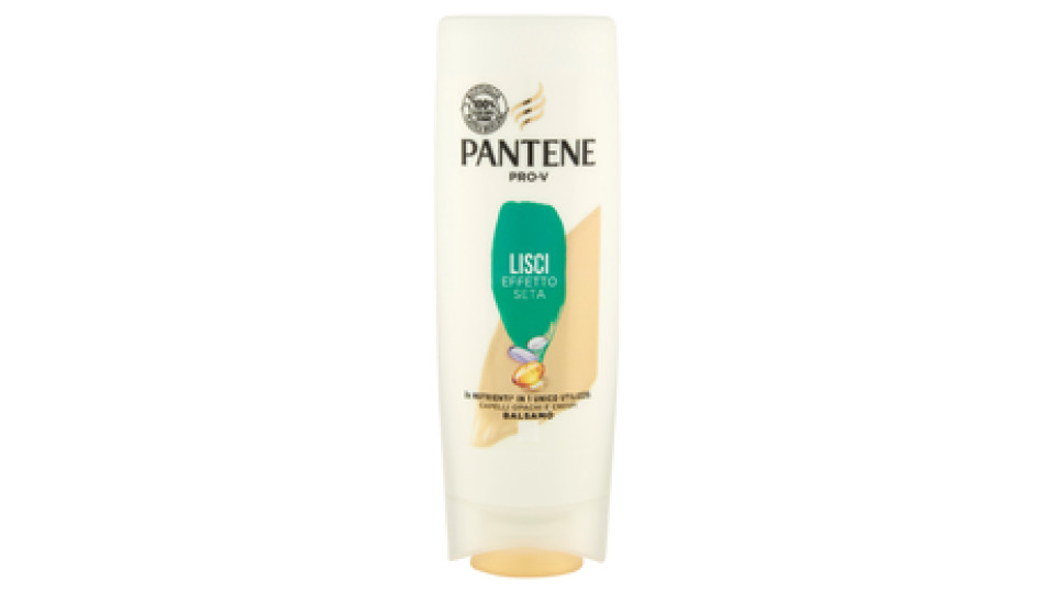 Pantene Pro-V Balsamo Lisci Effetto Seta, Morbidezza Effetto Seta e Controllo dell'Effetto Crespo