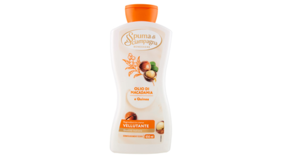 Spuma di Sciampagna Benessere Vellutante Bagnodoccia Crema Olio di Macadamia e Quinoa