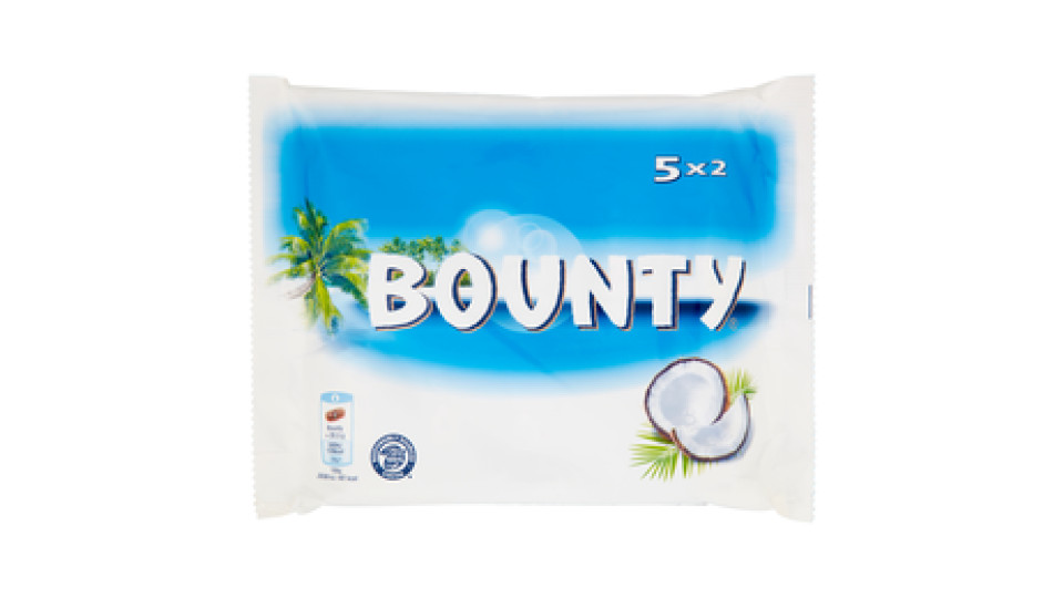 Bounty, snack al cioccolato con ripieno di cocco