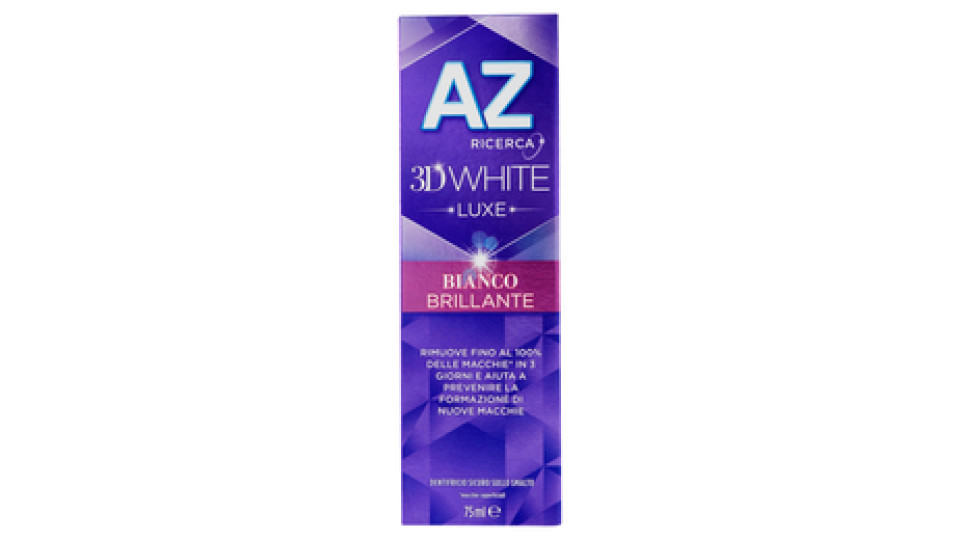 AZ Dentifricio 3D White Luxe, Bianco Brillante