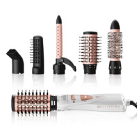Imetec Bellissima My Pro GH18 1100 Modellatore ad Aria, Rivestimento spazzole in Ceramica, 5 Accessori per Realizzare Capelli Lisci e Luminosi, a Onde morbide o Ricci Stretti