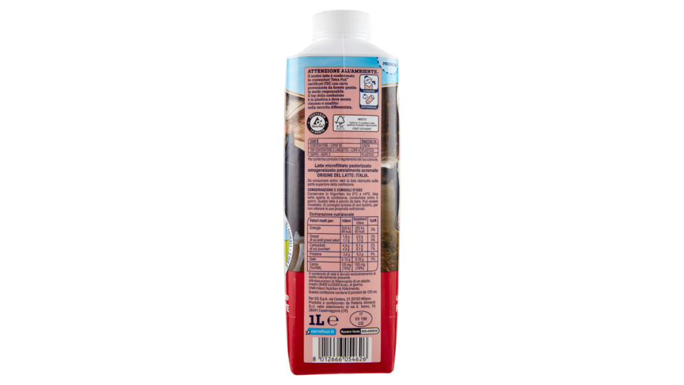 Carrefour Latte microfiltrato Parzialmente Scremato
