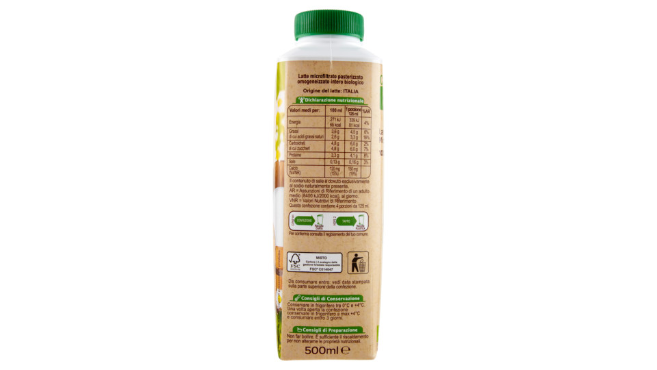Carrefour Bio Latte Intero Microfiltrato