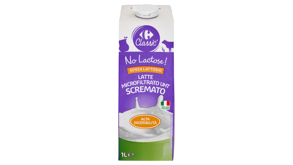 Carrefour Senza Lattosio Latte 1% di grassi UHT
