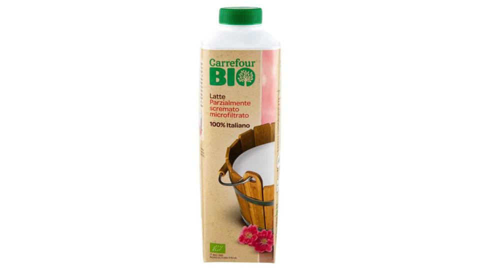 Carrefour Bio Latte Parzialmente scremato microfiltrato