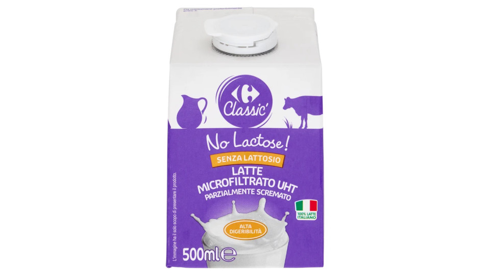 Carrefour Senza Lattosio Latte parzialmente scremato UHT