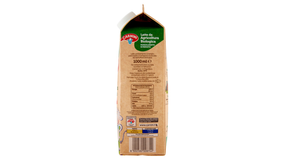 Carnini Bio Latte Parzialmente scremato