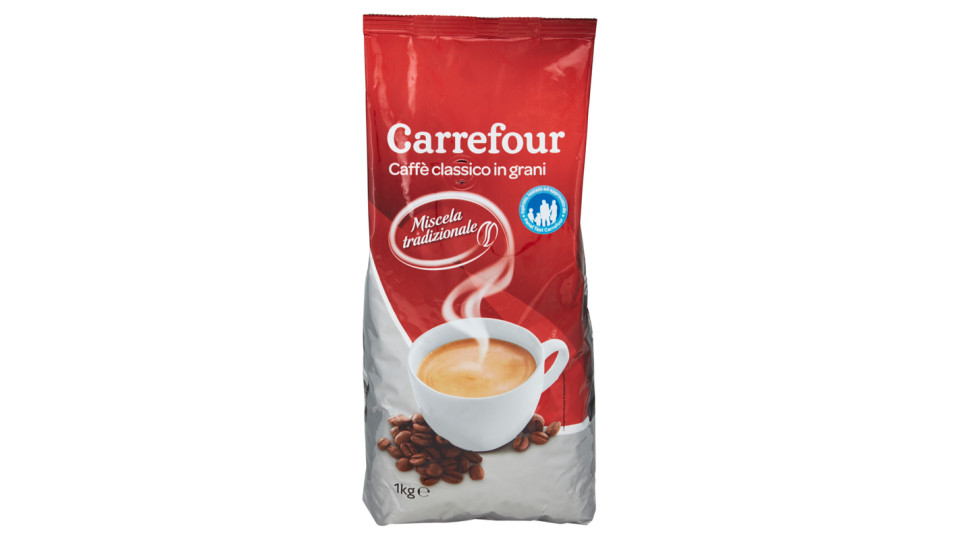 Carrefour Caffè classico in grani Miscela tradizionale