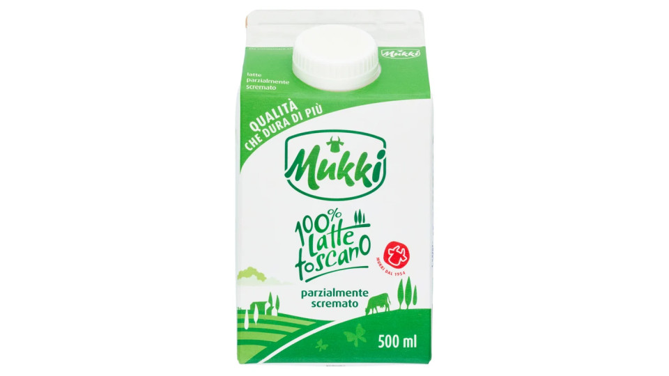 Mukki 100% latte toscano latte fresco parzialmente scremato