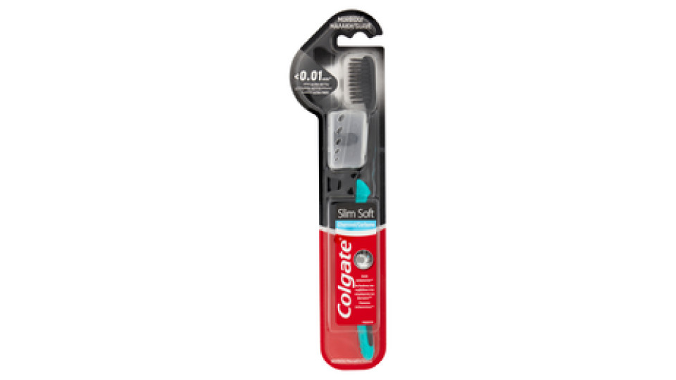 Colgate - Slim Soft, Spazzolino Morbido con Setole al Carbone