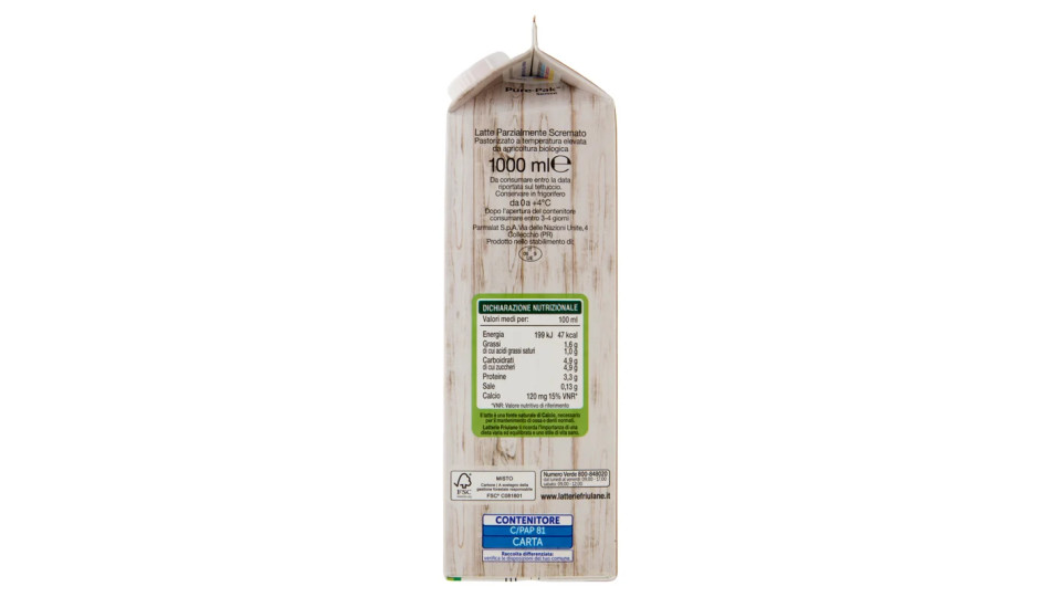 Latterie Friulane Bio Parzialmente scremato