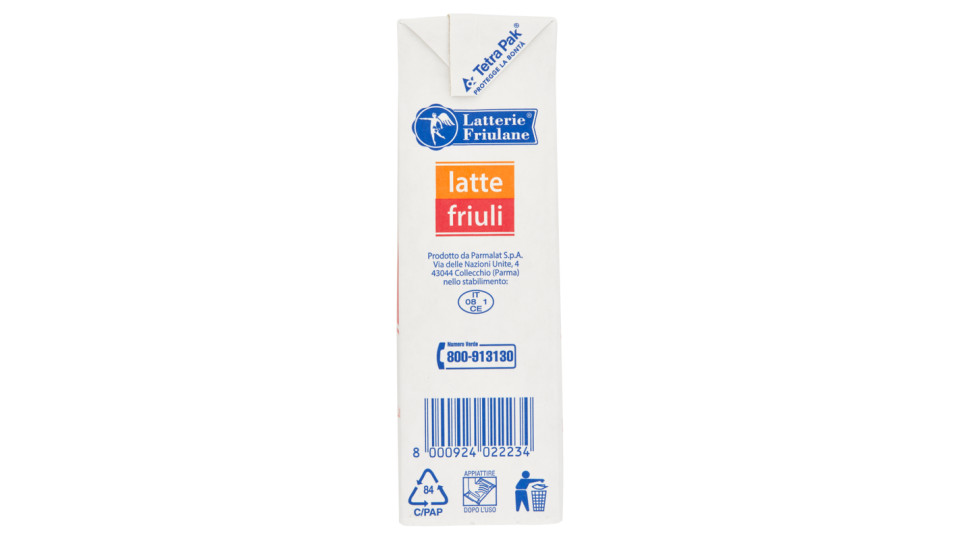 Latterie Friulane latte friuli Latte Parzialmente Scremato UHT a lunga conservazione
