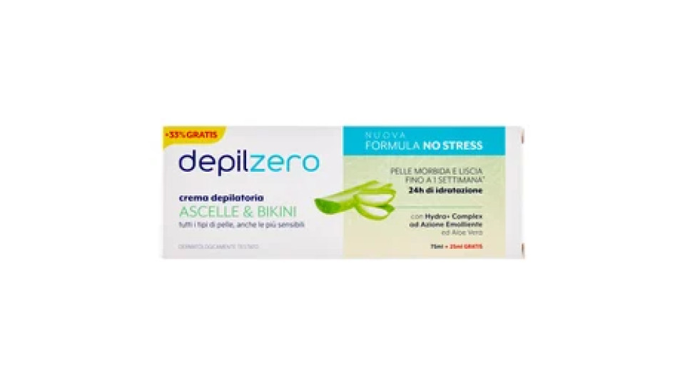 Depilzero, pelli delicate crema depilatoria ascelle e bikini