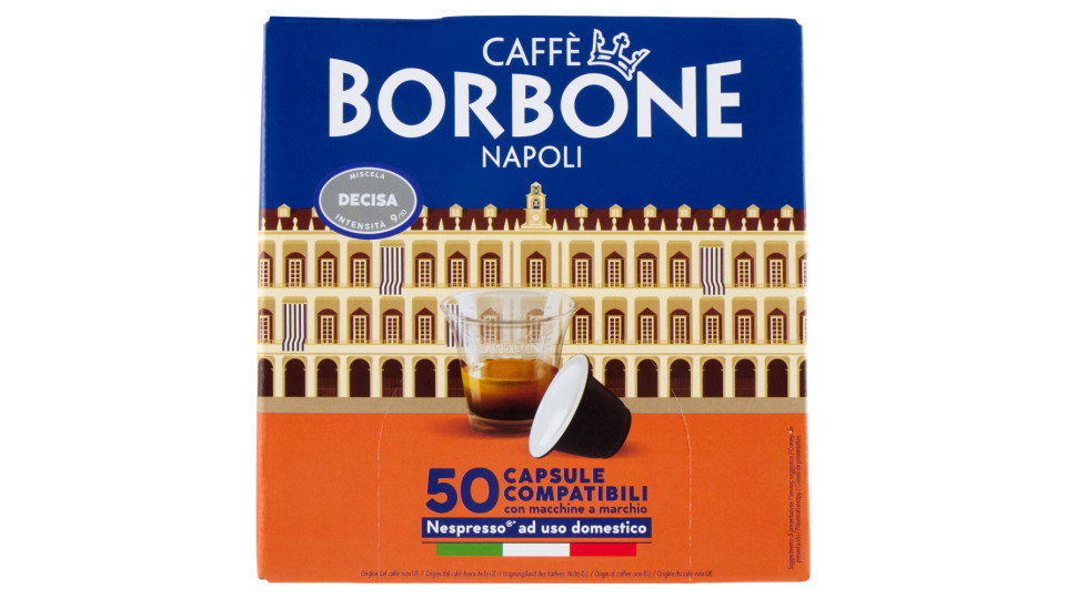 Caffè Borbone Miscela Decisa Capsule Compatibili Nespresso* ad uso domestico 50 x 5 g