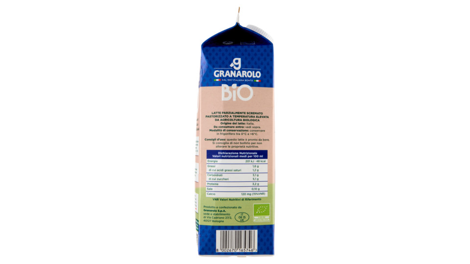 Granarolo Biologico Latte Bio Parzialmente Scremato
