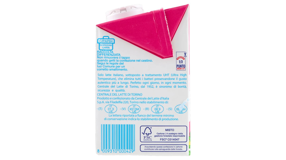 Centrale del Latte Ancona Latte scremato uht a lunga conservazione